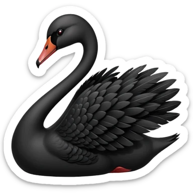 Cisne negro imponente sticker