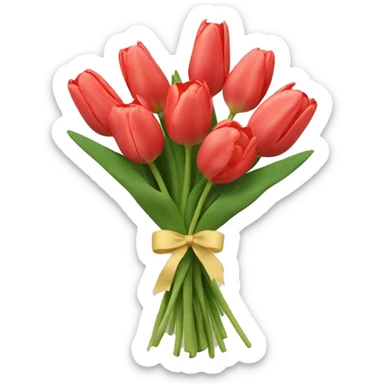 Tulip bouquet sticker