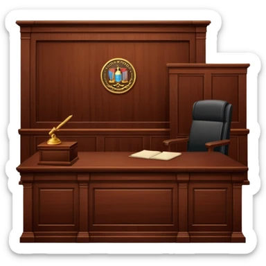court room items sticker