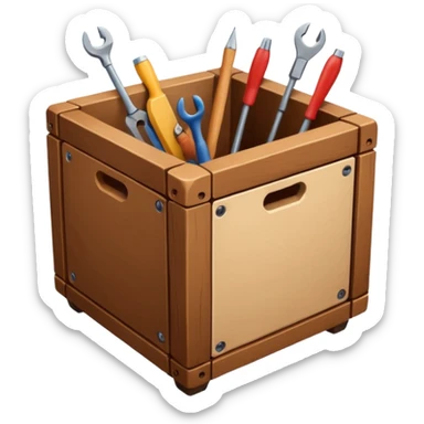 Crafting station cube minecraft sticker