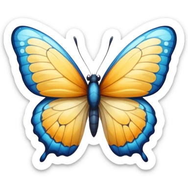 Watery water hydro butterfly with wet wings  sticker