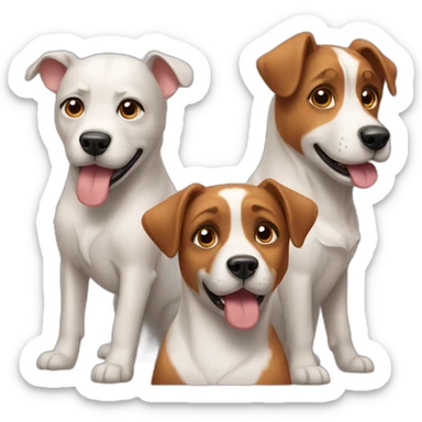 three dogs sticker