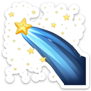 shooting star sticker