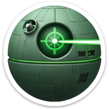 death star laser green beam sticker