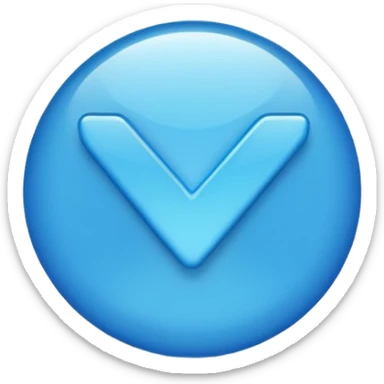 Beyaz tick dışı mavi sticker