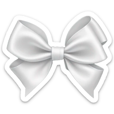 white satin bow sticker
