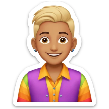 Gay indian disabled Jewish trans non binary kid sticker