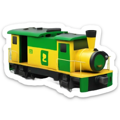 a little yellow and green narrow-gauge railway sticker