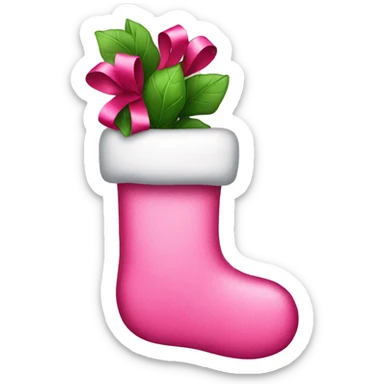 Pink stocking  sticker