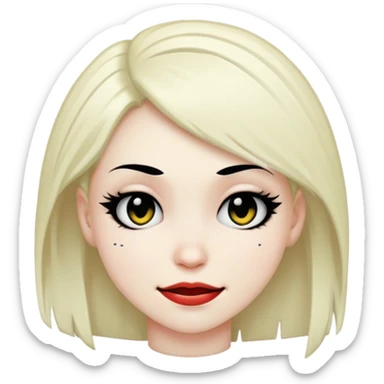 Emo woman winking  sticker