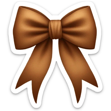 Brown aesthetic bow sticker