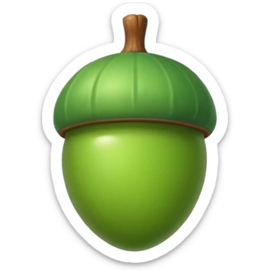 Acorn with green body sticker