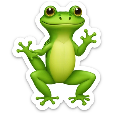 Une grenouille croisée avec un lézard sticker