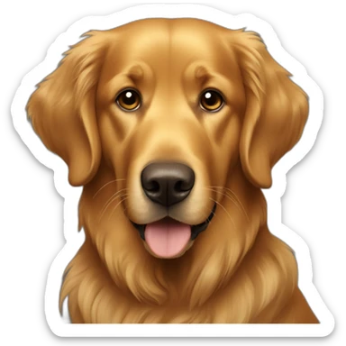 male golden retriever in a darker brown colour sticker