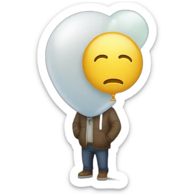 Alex Hormozi pensando con un globo de texto saliendo de su cabeza sticker