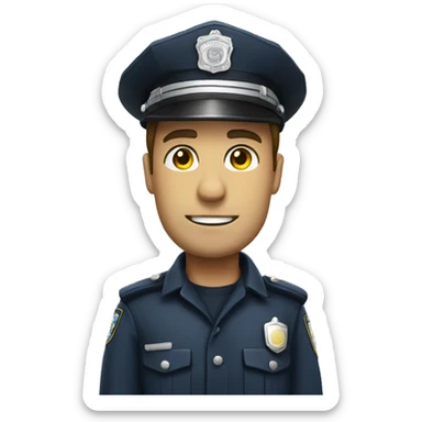 policemen driving  sticker