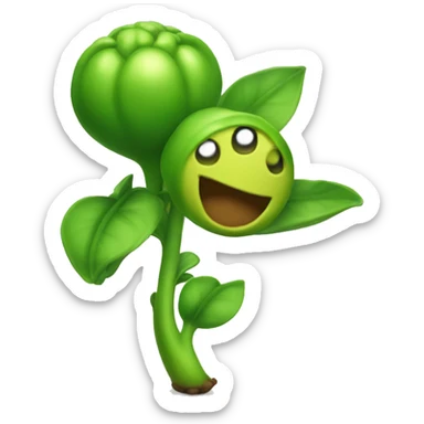 Peashooter from pvz sticker