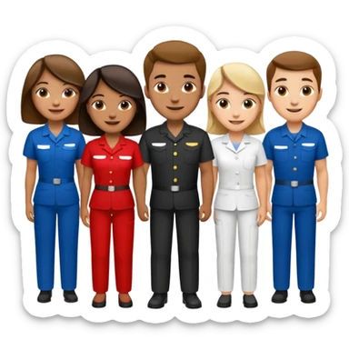 team of a company sticker