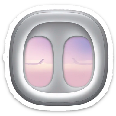 Light pink airplane window  sticker