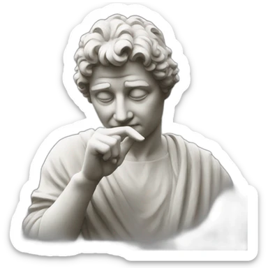 italian statue doing pinched fingers sticker