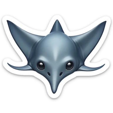 emoji of manta ray sticker