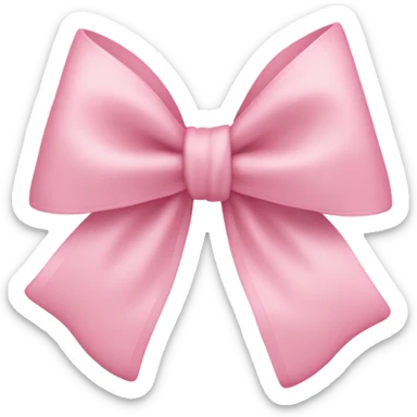light pink bow on light pink bow sticker