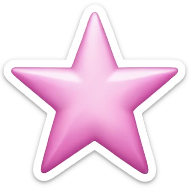 A pink star  sticker