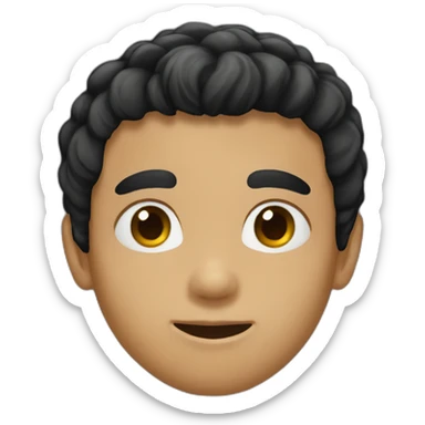 boy woth black hair sticker