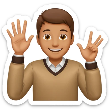 Mano asiendo seña de s sticker