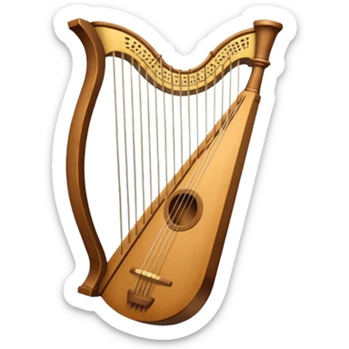three stringed lyre sticker