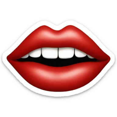 a red lips sticker