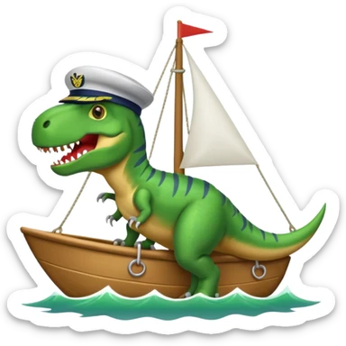 Nimm den. Trex Emoji aber mach auf dem Ticken ein Segel  sticker