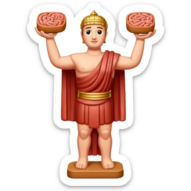  grecian Statue fine art made of spam meat sticker
