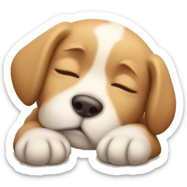 Sleepy puppy sticker