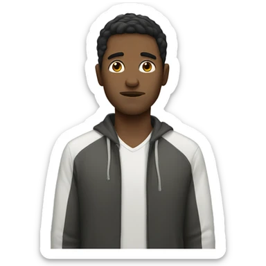 White man with dark hair Tired of school wants to sleep sticker