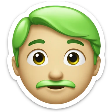 one green realistic sphère sticker