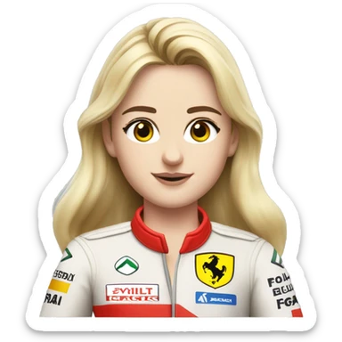 formula 1 ferrari Charles Leclerc blond woman sticker