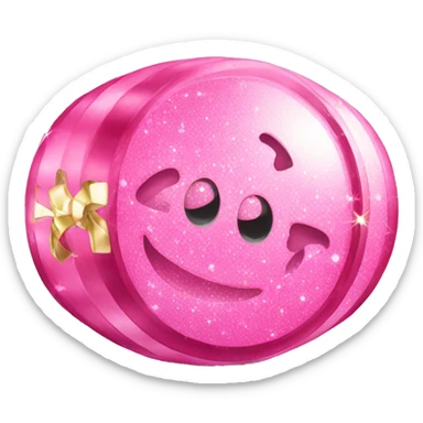 Pink sparkling money sticker