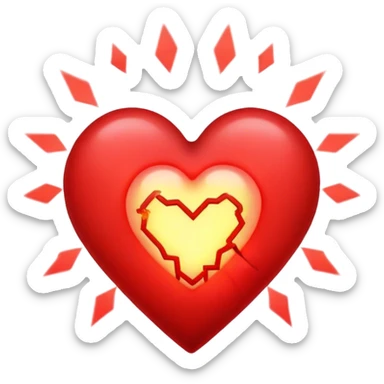 A heart emoji which charging like healing , and to charge use brain sticker