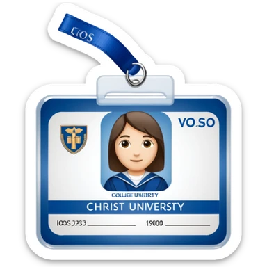 generate an ios genmoji of a college id card that says "CHRIST UNIVERSITY ID" sticker