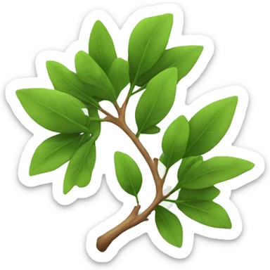 branch with leaves sticker