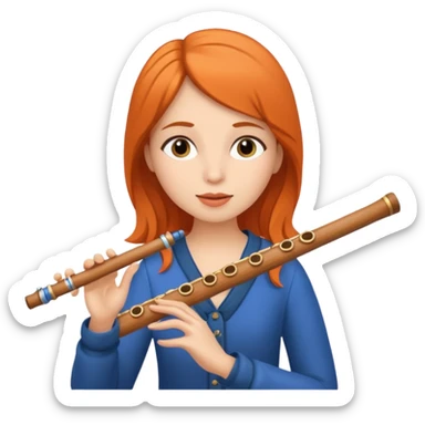 Flute women sticker