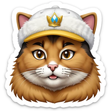 Razor Ramon from Sega WWF Mania video game pinning down a cat wearing a cap sticker