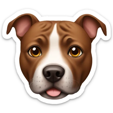 brown staffy dog sticker