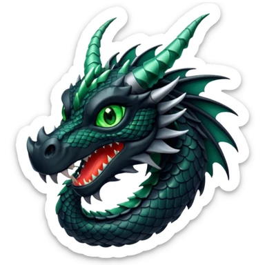Dragón negro sticker