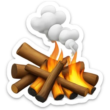 Campfire with smoke sticker