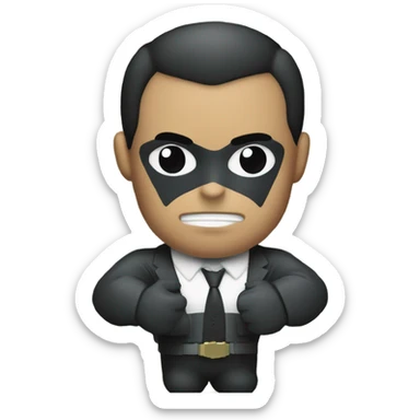 Batman offering stack of money serious face sticker