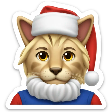 Blond make Arizona wildcat studying  in santa hat sticker