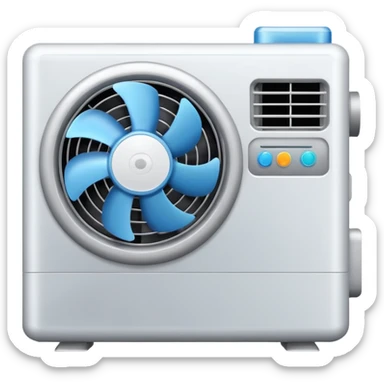 air conditioner with a fan sticker