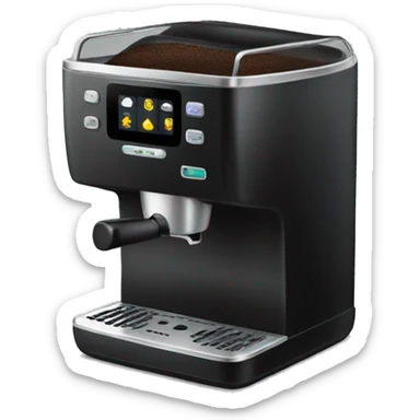 Black coffee machine sticker